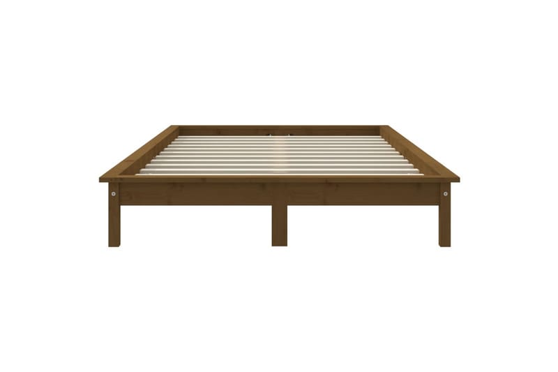 beBasic Sengeramme honningbrun heltre furu 140x190 cm - Brun - Sengeramme & sengestamme