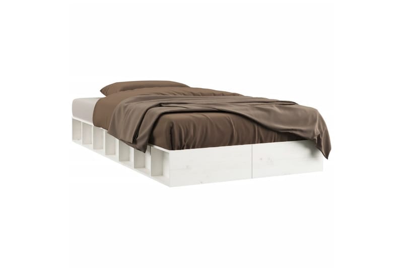 beBasic Sengeramme hvit 100x200 cm heltre - Hvit - Møbler - Senger - Sengeramme & sengestamme