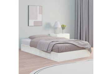 beBasic Sengeramme hvit 120x190 cm 4FT Small Double heltre - Hvit - Møbler - Senger - Sengeramme & sengestamme