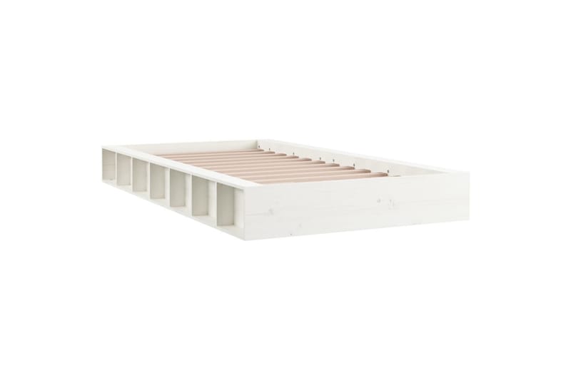 beBasic Sengeramme hvit 120x190 cm 4FT Small Double heltre - Hvit - Sengeramme & sengestamme