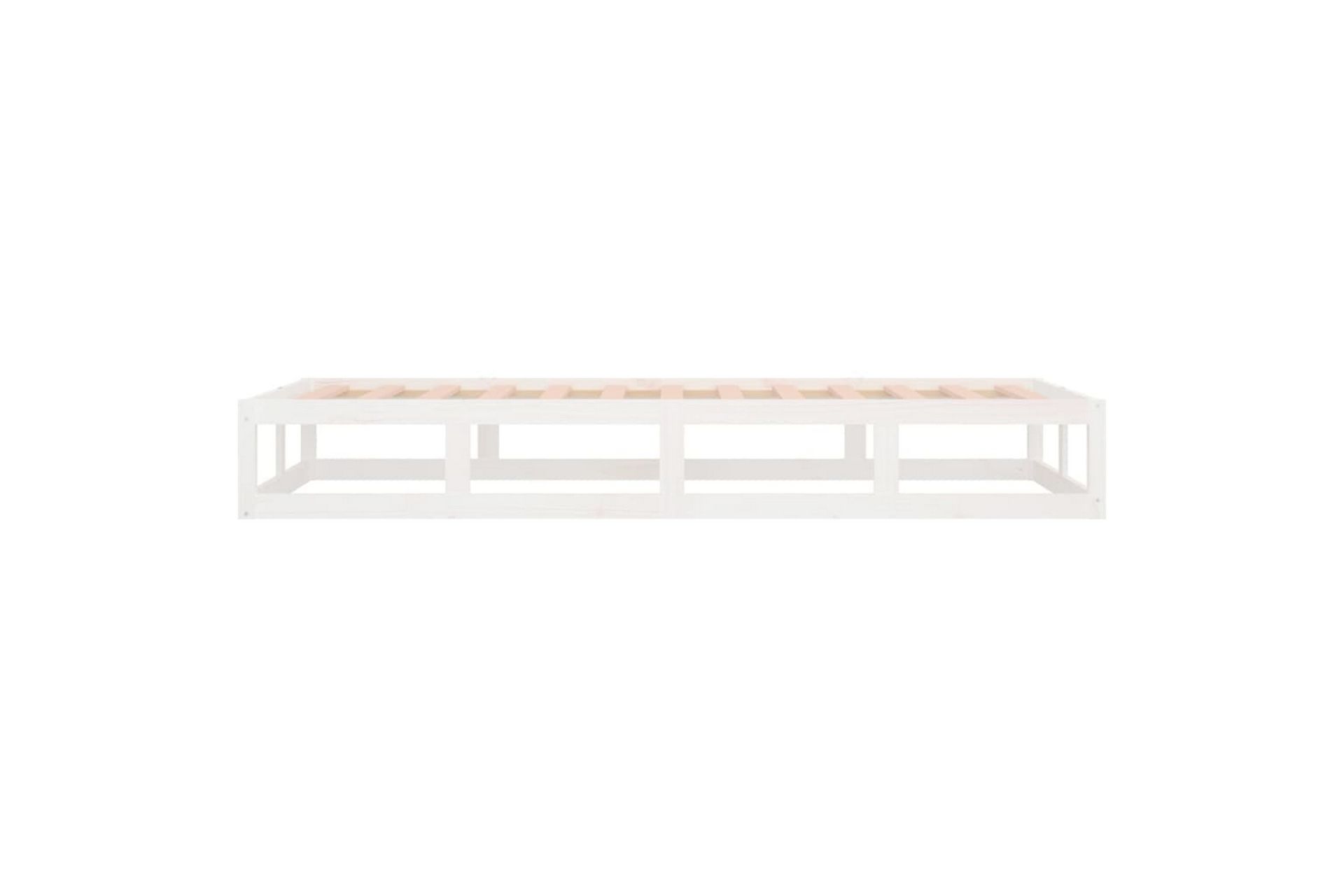 beBasic Sengeramme hvit 75x190 cm 2FT6 Small Single heltre - Hvit - Møbler - Senger - Sengeramme & sengestamme
