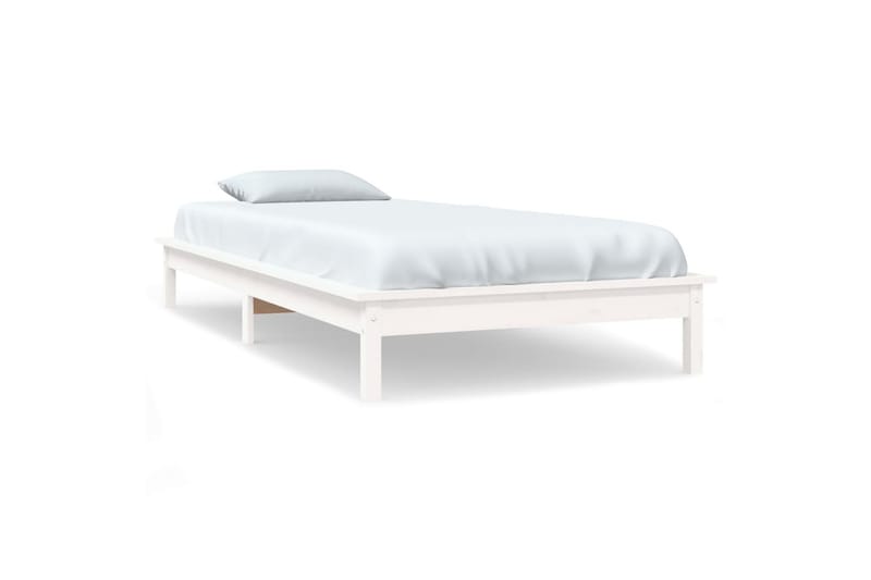 beBasic Sengeramme hvit 90x190 cm heltre furu 3FT Single - Hvit - Sengeramme & sengestamme