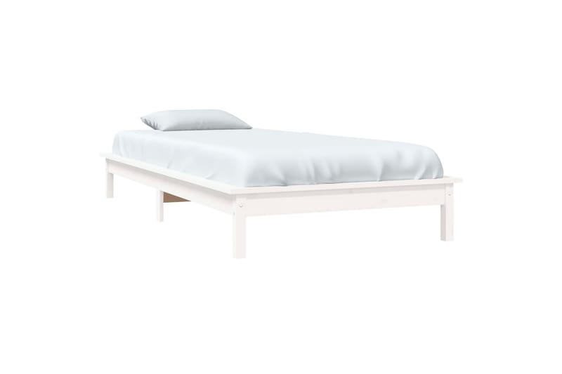 beBasic Sengeramme hvit 90x200 cm heltre furu - Hvit - Møbler - Senger - Sengeramme & sengestamme