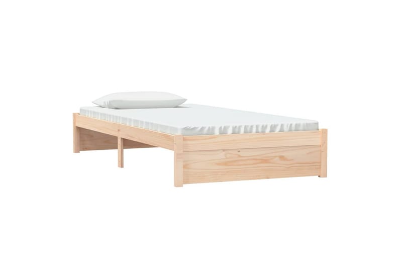 beBasic Sengeramme hvit heltre 100x200 cm - Hvit - Møbler - Senger - Sengeramme & sengestamme