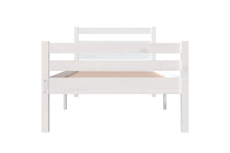 beBasic Sengeramme hvit heltre 100x200 cm - Hvit - Møbler - Senger - Sengeramme & sengestamme
