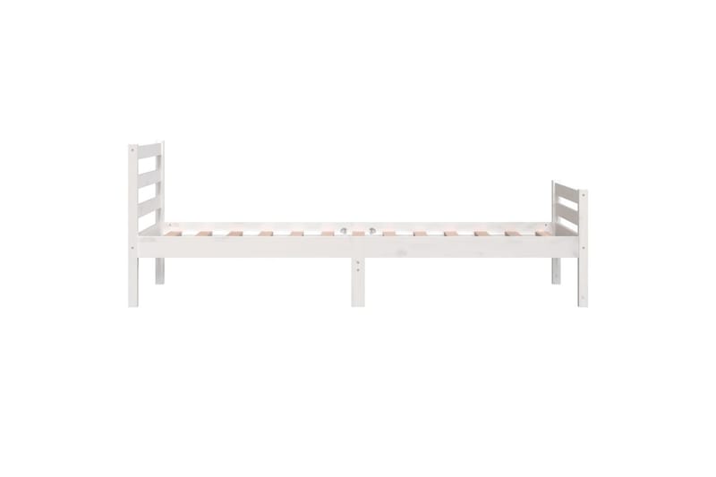 beBasic Sengeramme hvit heltre 100x200 cm - Hvit - Sengeramme & sengestamme