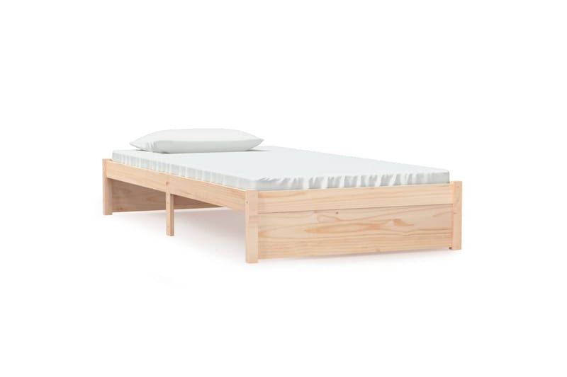 beBasic Sengeramme hvit heltre 100x200 cm - Hvit - Møbler - Senger - Sengeramme & sengestamme