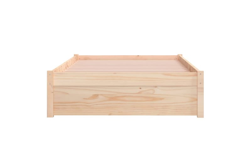beBasic Sengeramme hvit heltre 100x200 cm - Hvit - Møbler - Senger - Sengeramme & sengestamme