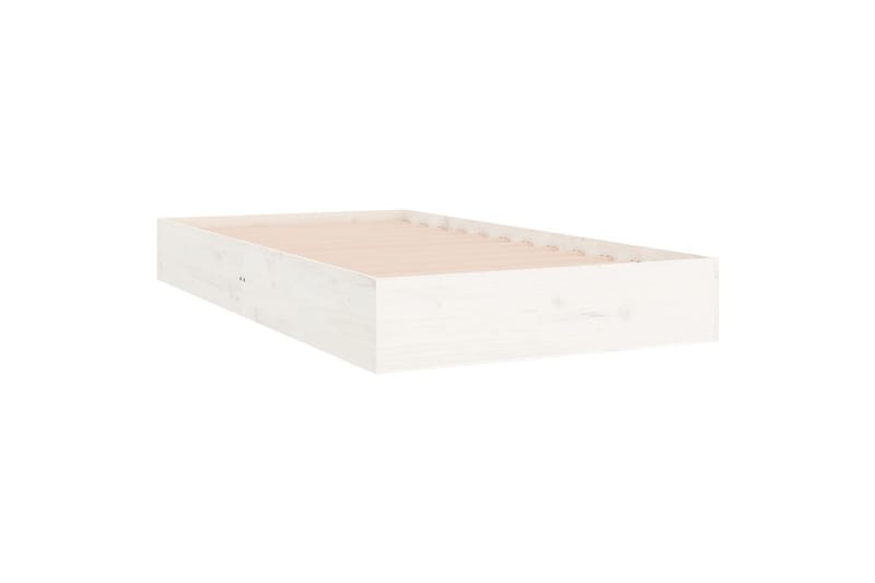 beBasic Sengeramme hvit heltre 100x200 cm - Hvit - Møbler - Senger - Sengeramme & sengestamme