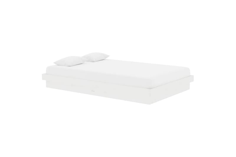 beBasic Sengeramme hvit heltre 120x190 cm 4FT Small Double - Hvit - Møbler - Senger - Sengeramme & sengestamme