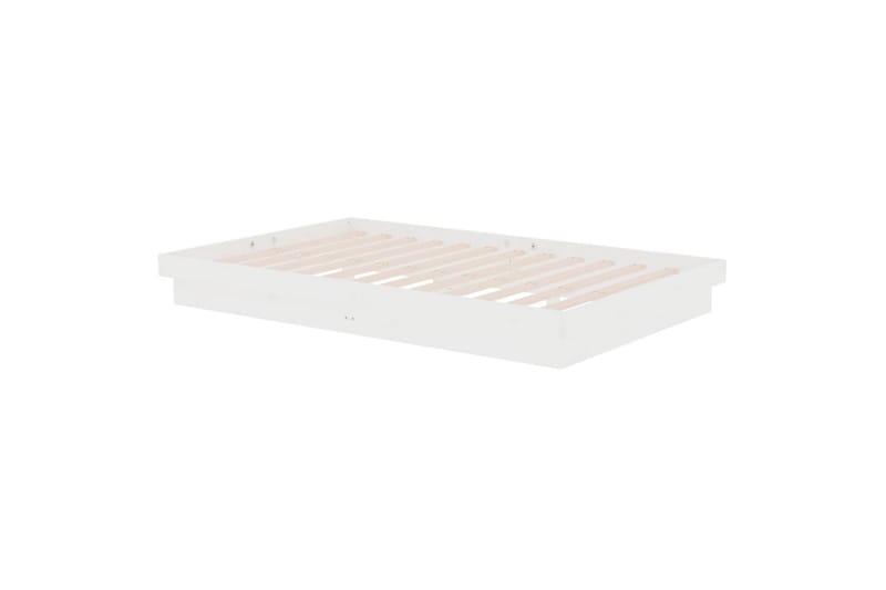 beBasic Sengeramme hvit heltre 120x190 cm 4FT Small Double - Hvit - Møbler - Senger - Sengeramme & sengestamme