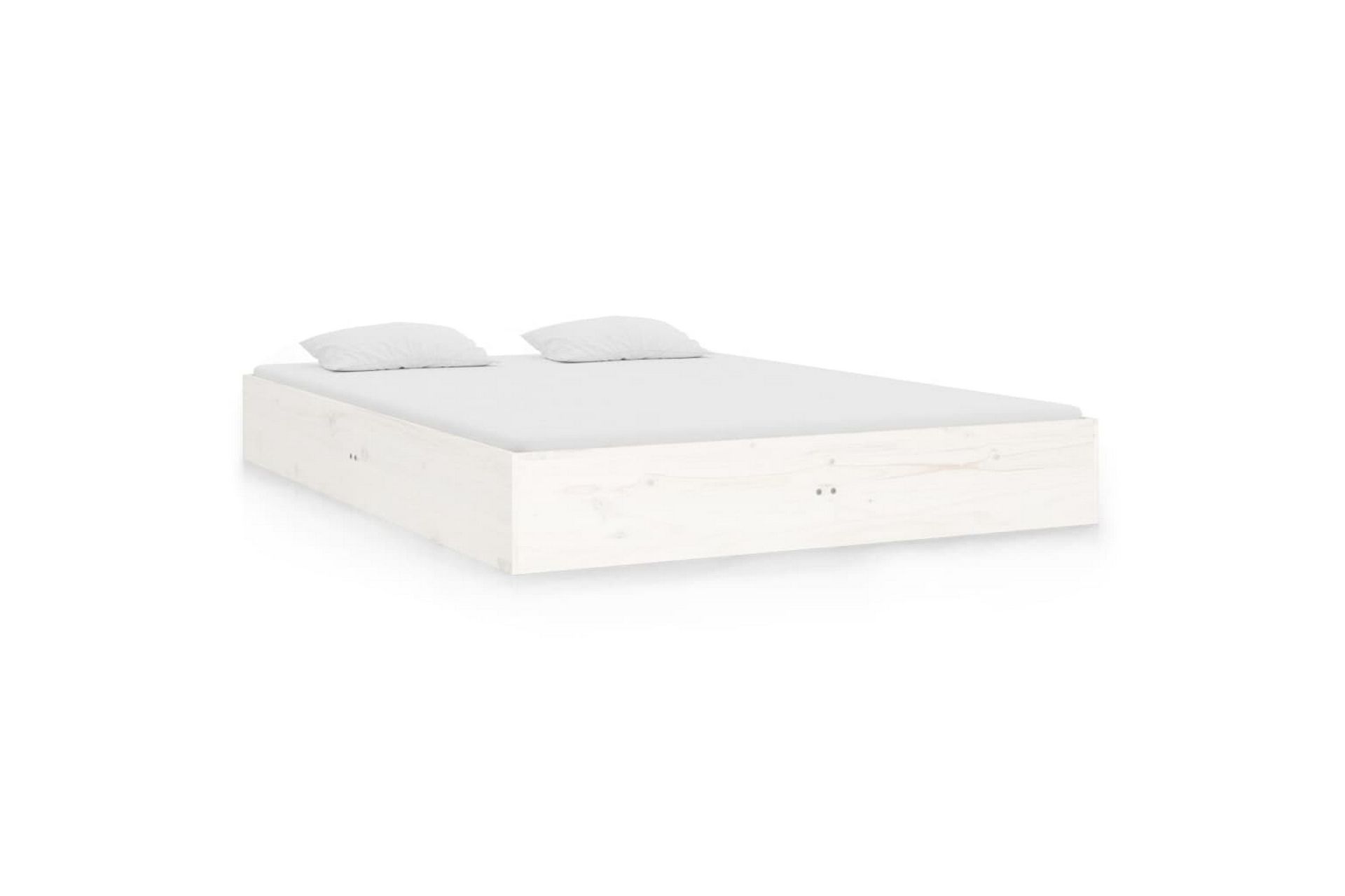 beBasic Sengeramme hvit heltre 120x190 cm 4FT Small Double - Hvit - Møbler - Senger - Sengeramme & sengestamme