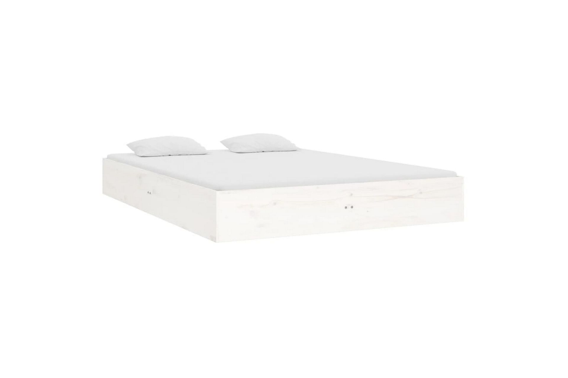 beBasic Sengeramme hvit heltre 120x190 cm 4FT Small Double - Hvit - Møbler - Senger - Sengeramme & sengestamme