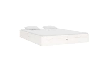beBasic Sengeramme hvit heltre 120x190 cm 4FT Small Double - Hvit - Møbler - Senger - Sengeramme & sengestamme