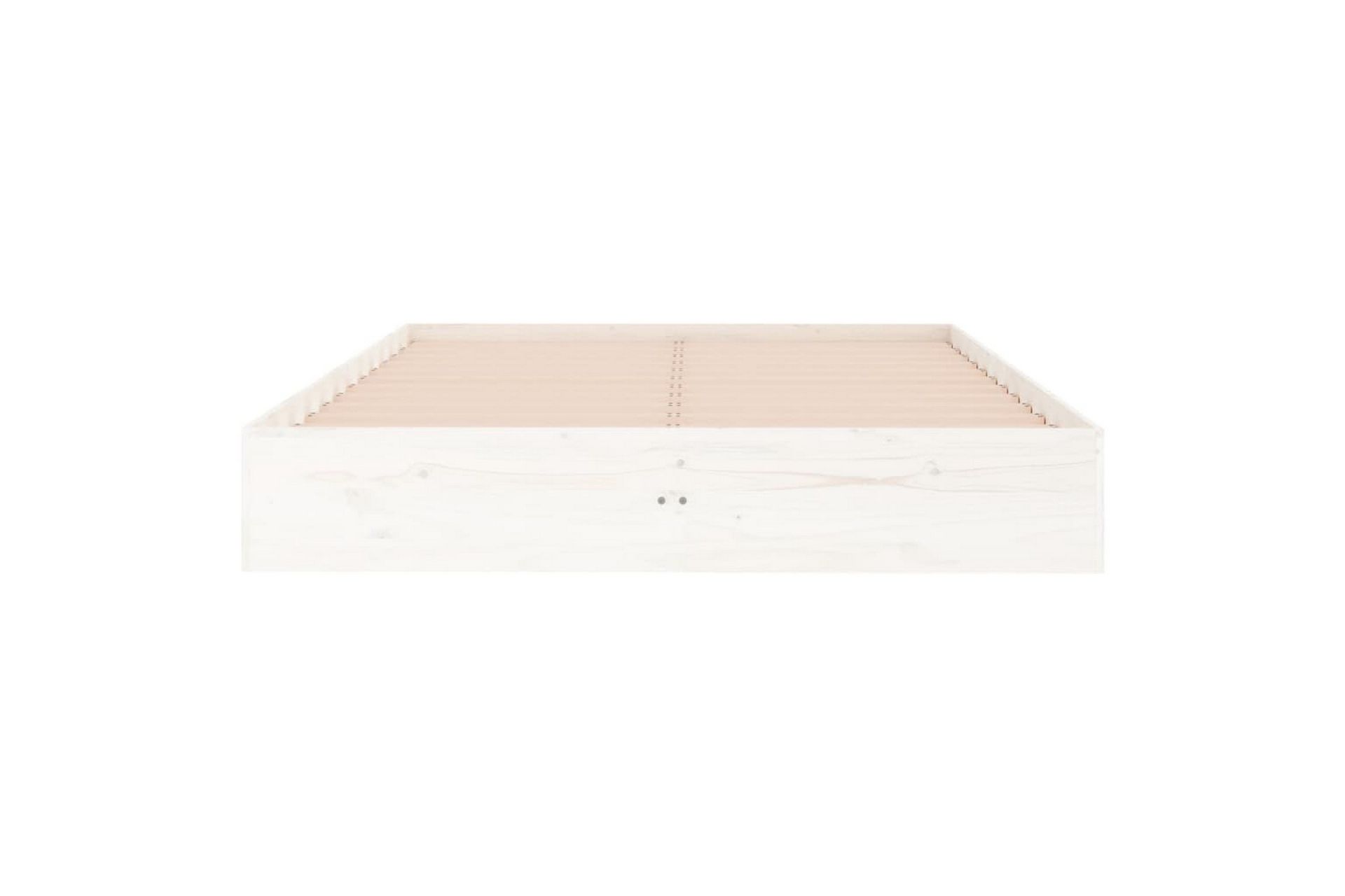 beBasic Sengeramme hvit heltre 120x190 cm 4FT Small Double - Hvit - Møbler - Senger - Sengeramme & sengestamme