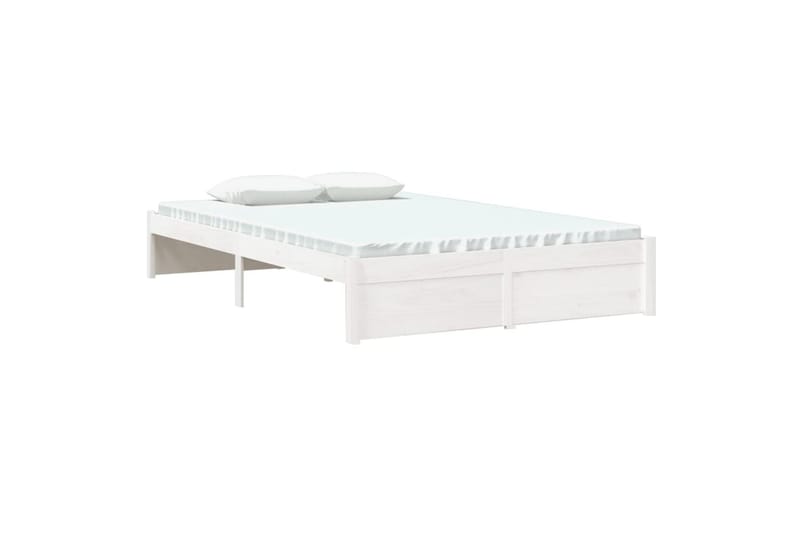 beBasic Sengeramme hvit heltre 120x190 cm grå 4FT Small Double - Hvit - Møbler - Senger - Sengeramme & sengestamme