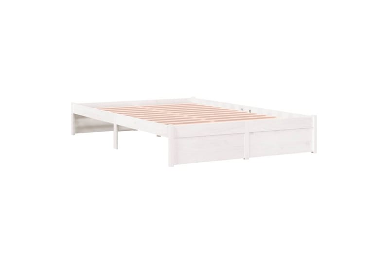 beBasic Sengeramme hvit heltre 120x190 cm grå 4FT Small Double - Hvit - Møbler - Senger - Sengeramme & sengestamme