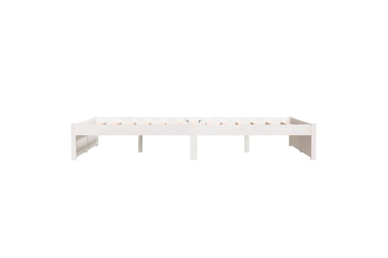 beBasic Sengeramme hvit heltre 120x190 cm grå 4FT Small Double - Hvit - Møbler - Senger - Sengeramme & sengestamme
