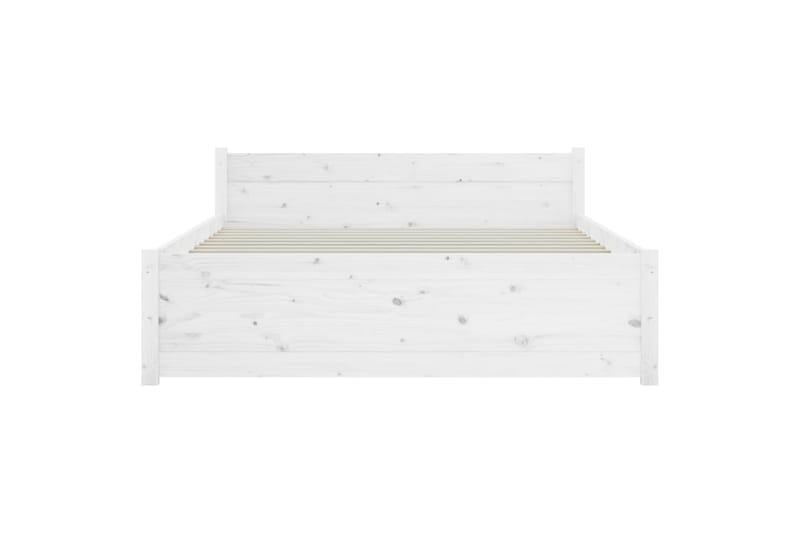 beBasic Sengeramme hvit heltre 120x190 cm grå 4FT Small Double - Hvit - Møbler - Senger - Sengeramme & sengestamme