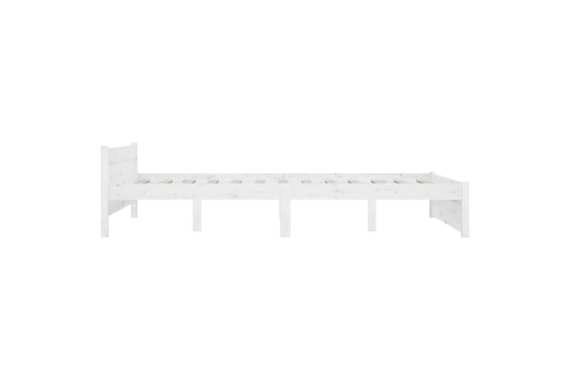 beBasic Sengeramme hvit heltre 120x190 cm grå 4FT Small Double - Hvit - Møbler - Senger - Sengeramme & sengestamme