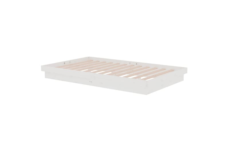 beBasic Sengeramme hvit heltre 120x200 cm - Hvit - Møbler - Senger - Sengeramme & sengestamme