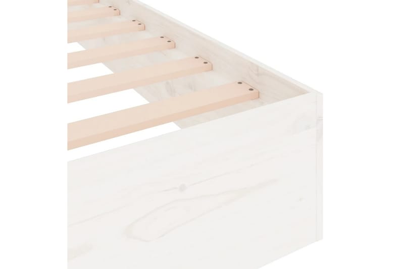 beBasic Sengeramme hvit heltre 120x200 cm - Hvit - Sengeramme & sengestamme
