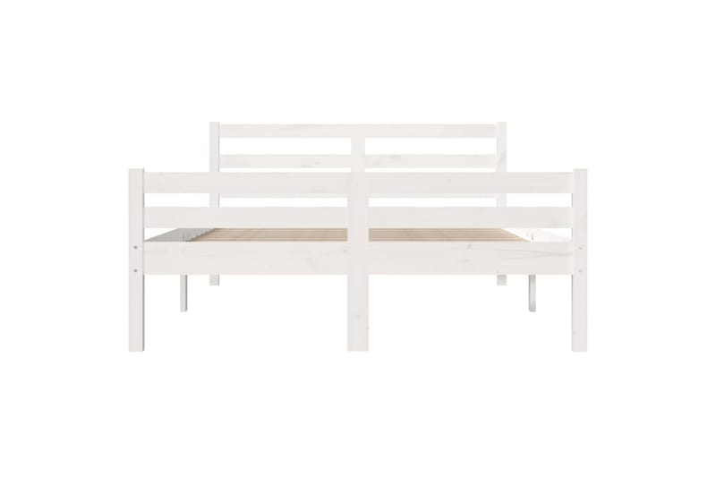 beBasic Sengeramme hvit heltre 135x190 cm 4FT6 Double - Hvit - Sengeramme & sengestamme