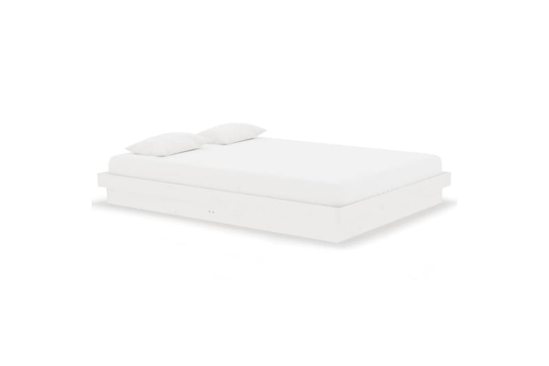 beBasic Sengeramme hvit heltre 140x190 cm - Hvit - Møbler - Senger - Sengeramme & sengestamme