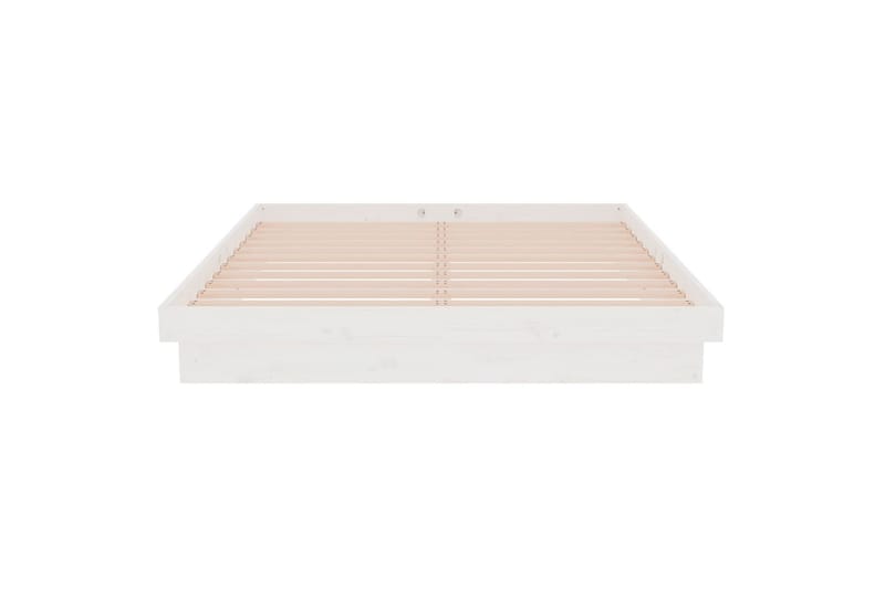 beBasic Sengeramme hvit heltre 140x190 cm - Hvit - Sengeramme & sengestamme