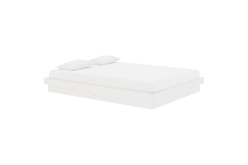beBasic Sengeramme hvit heltre 140x190 cm - Hvit - Møbler - Senger - Sengeramme & sengestamme