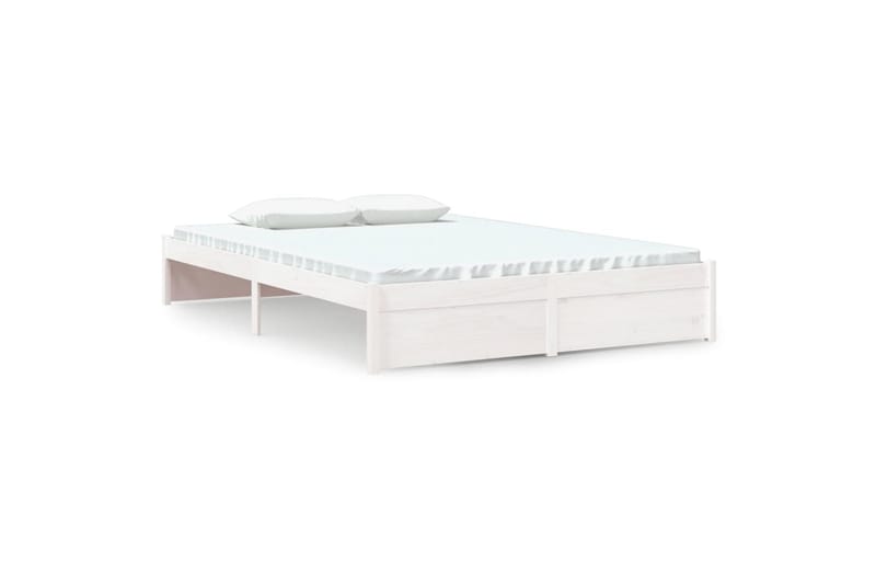 beBasic Sengeramme hvit heltre 140x200 cm - Hvit - Møbler - Senger - Sengeramme & sengestamme