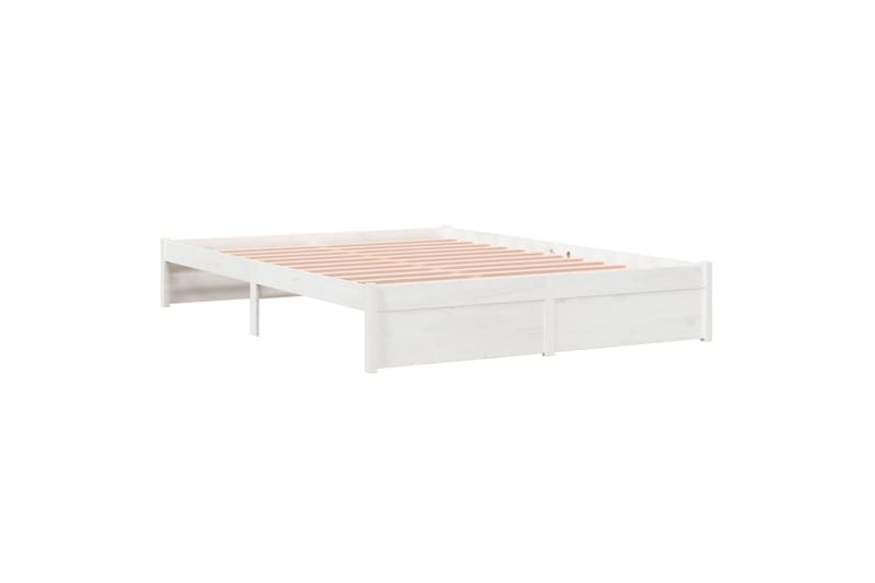 beBasic Sengeramme hvit heltre 150x200 cm 5FT King Size - Hvit - Sengeramme & sengestamme