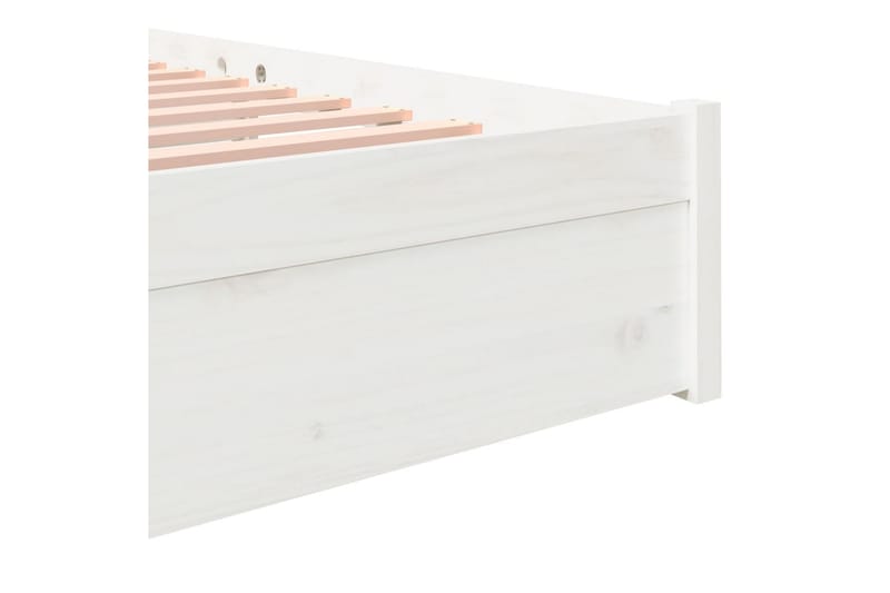 beBasic Sengeramme hvit heltre 150x200 cm 5FT King Size - Hvit - Møbler - Senger - Sengeramme & sengestamme