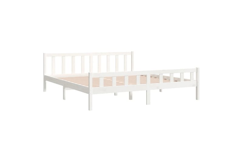 beBasic Sengeramme hvit heltre 160x200 cm - Hvit - Møbler - Senger - Sengeramme & sengestamme