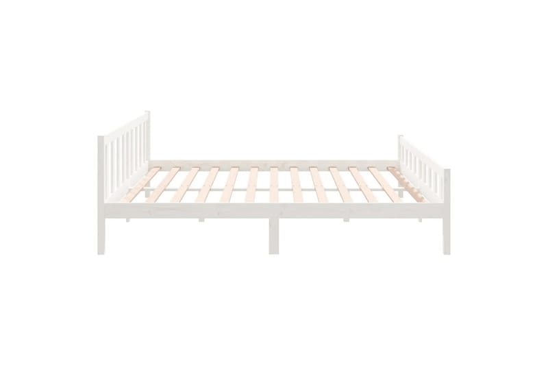 beBasic Sengeramme hvit heltre 160x200 cm - Hvit - Sengeramme & sengestamme