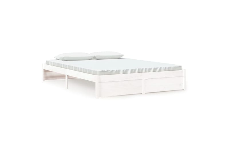 beBasic Sengeramme hvit heltre 160x200 cm - Hvit - Møbler - Senger - Sengeramme & sengestamme