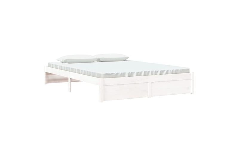 beBasic Sengeramme hvit heltre 160x200 cm - Hvit - Møbler - Senger - Sengeramme & sengestamme