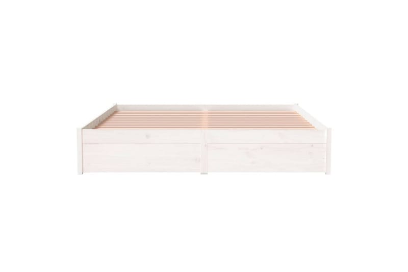 beBasic Sengeramme hvit heltre 160x200 cm - Hvit - Møbler - Senger - Sengeramme & sengestamme