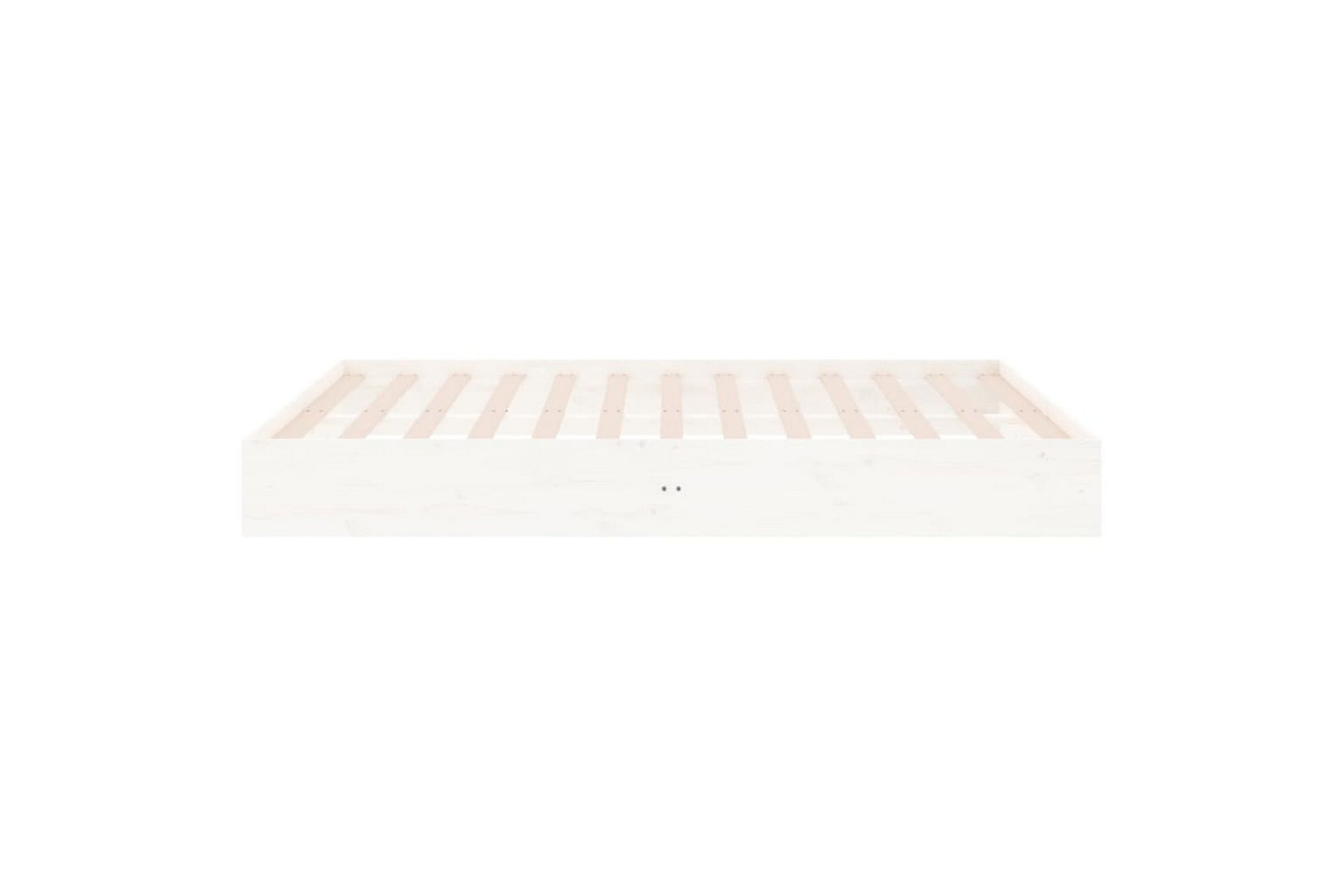 beBasic Sengeramme hvit heltre 200x200 cm - Hvit - Møbler - Senger - Sengeramme & sengestamme