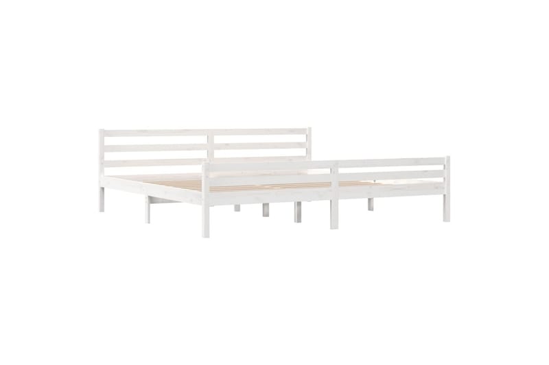 beBasic Sengeramme hvit heltre 200x200 cm - Hvit - Møbler - Senger - Sengeramme & sengestamme