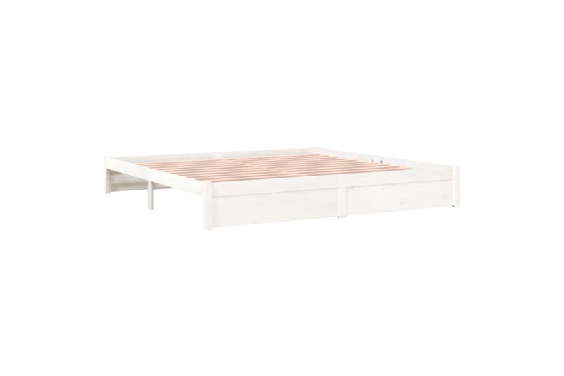beBasic Sengeramme hvit heltre 200x200 cm - Hvit - Møbler - Senger - Sengeramme & sengestamme
