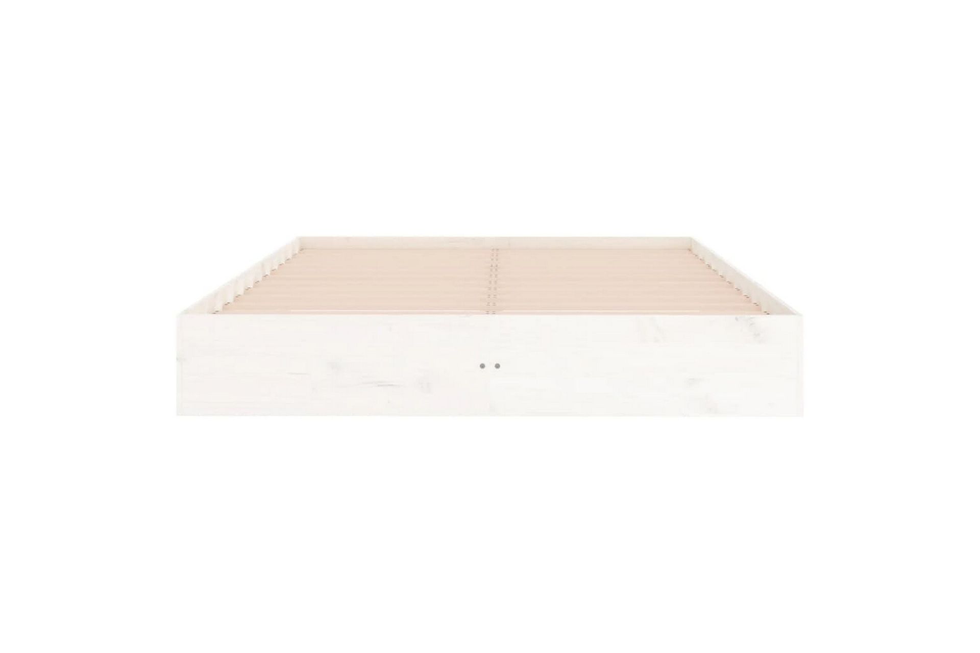 beBasic Sengeramme hvit heltre 200x200 cm - Hvit - Møbler - Senger - Sengeramme & sengestamme