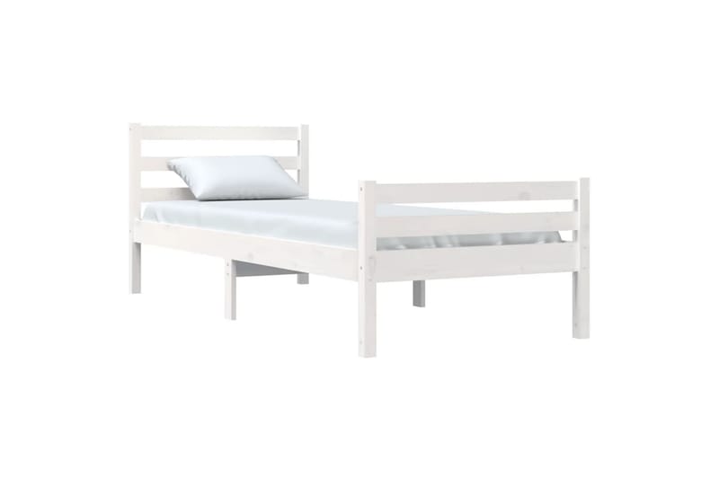 beBasic Sengeramme hvit heltre 90x200 cm - Hvit - Møbler - Senger - Sengeramme & sengestamme