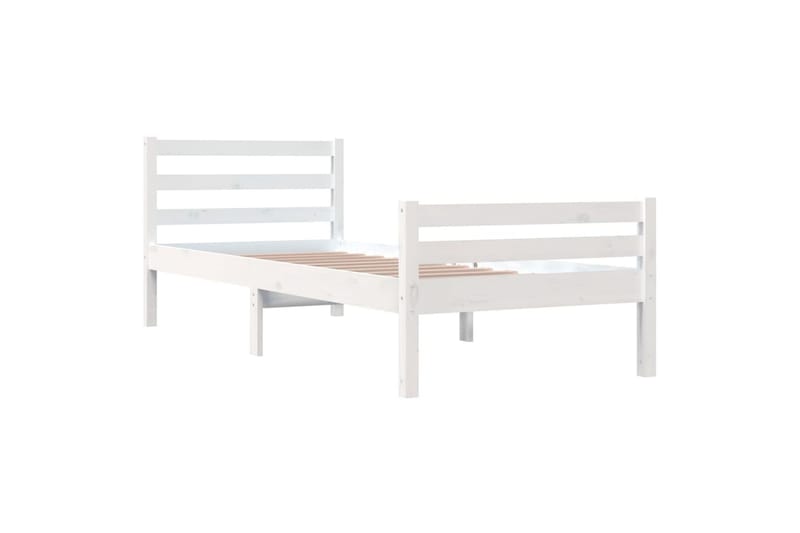 beBasic Sengeramme hvit heltre 90x200 cm - Hvit - Møbler - Senger - Sengeramme & sengestamme