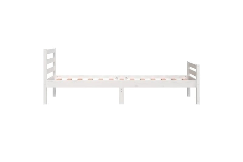 beBasic Sengeramme hvit heltre 90x200 cm - Hvit - Sengeramme & sengestamme