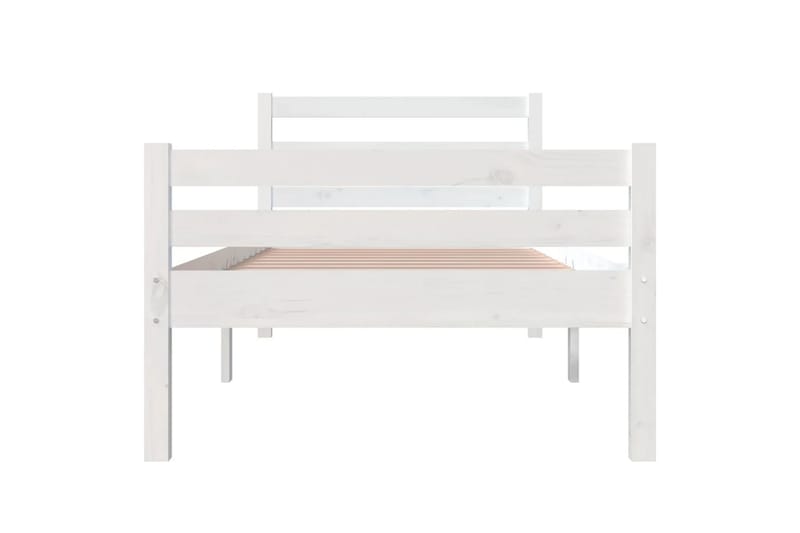 beBasic Sengeramme hvit heltre 90x200 cm - Hvit - Møbler - Senger - Sengeramme & sengestamme