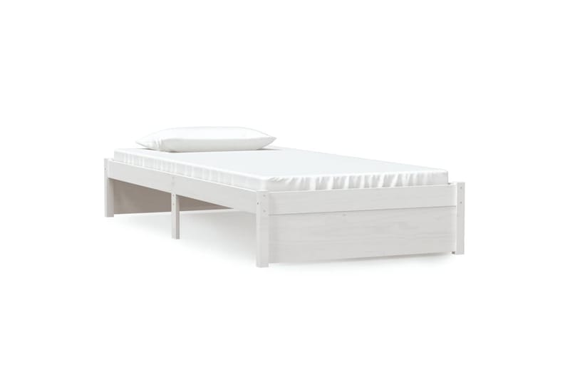beBasic Sengeramme hvit heltre 90x200 cm - Hvit - Møbler - Senger - Sengeramme & sengestamme
