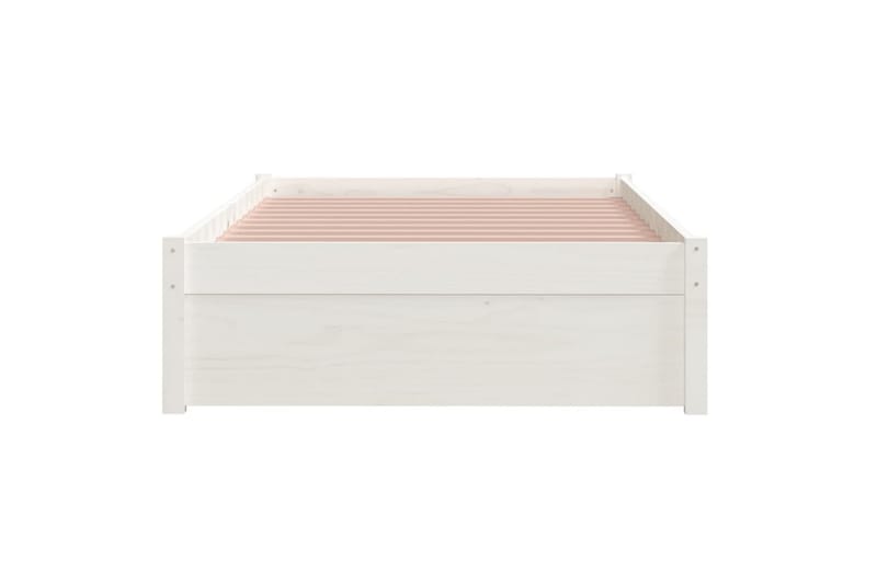 beBasic Sengeramme hvit heltre 90x200 cm - Hvit - Møbler - Senger - Sengeramme & sengestamme