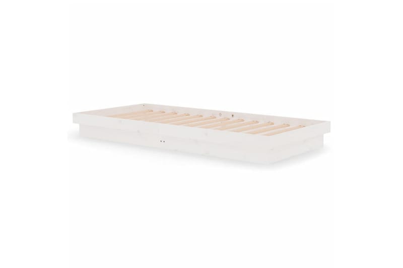 beBasic Sengeramme hvit heltre 90x200 cm - Hvit - Møbler - Senger - Sengeramme & sengestamme