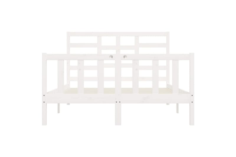 beBasic Sengeramme hvit heltre furu 120x200 cm - Hvit - Møbler - Senger - Sengeramme & sengestamme